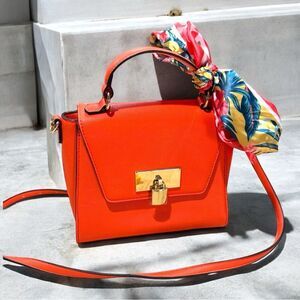 ALDO Orange Structured Satchel Crossbody Small Bag NWOT